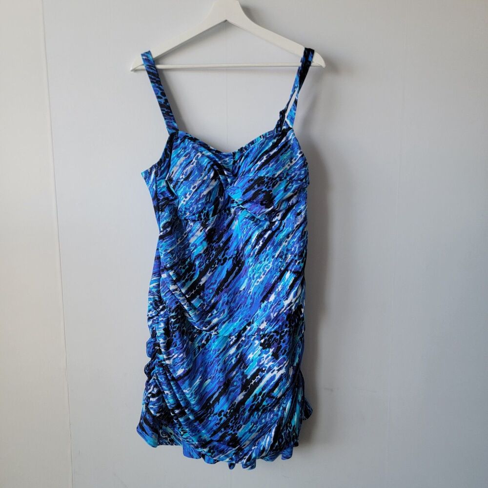 Swimsuits For All Swim 365 Women's Size 20  Princess-Seam Swim Dress